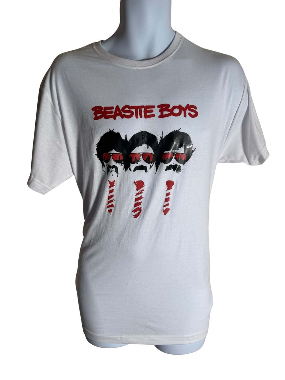 Beastie Boys Graphic T-Shirt White Short Sleeve Crewneck